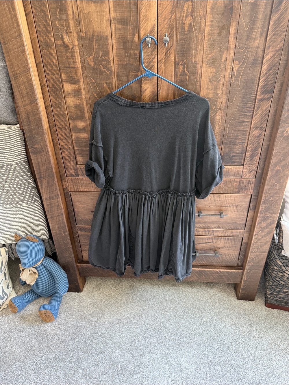Free People Black Babydoll Mini Dress - Picture 3 of 4